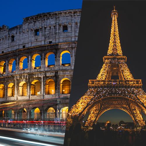 ✈️🗼🏛️Vuela directo a Europa y descubre la Torre Eiffel, el Coliseo Romano en una sola aventura.